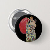 Art Deco dansen, vintage liefde en romantiek Ronde Button 5,7 Cm (Voorkant /achterkant)