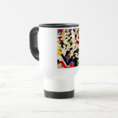 Art Deco Dansende Paren Patroon | Jazz Era Jaren 2 Reisbeker (Voorkant links)