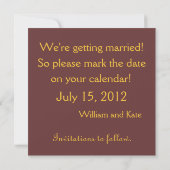 Art Deco De datumkaarten opslaan Save The Date (Achterkant)