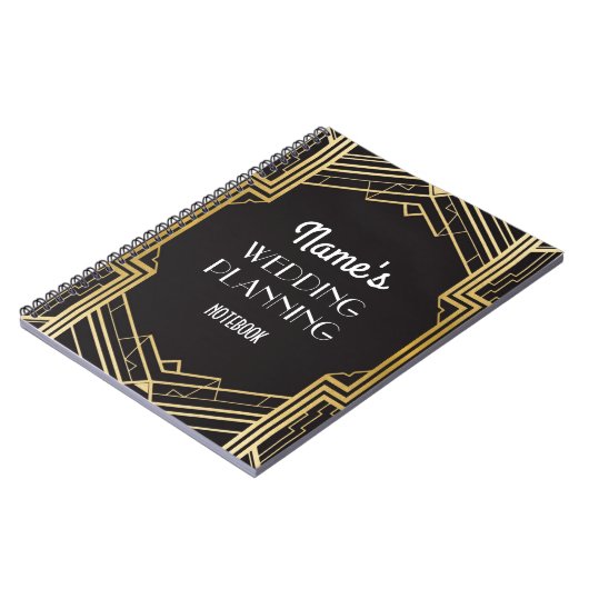 Art déco de Gatsby de carnet épousant des notes de (Côté gauche)