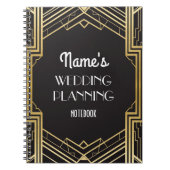 Art déco de Gatsby de carnet épousant des notes de (Devant)
