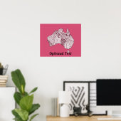 Art déco de la carte Australie (Bureau à domicile)