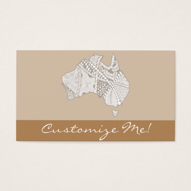 Art déco de la carte de l'Australie (Devant)