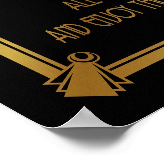 Art Déco débranché mariage GATSBY imprimé OR (Coin)