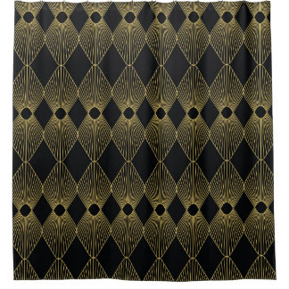 Art Deco Decoratie Naadloos Patroon Douchegordijn