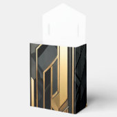 Art Deco Delights: Geometrisch in Goud & Zwart Bedankdoosjes (Geopend)