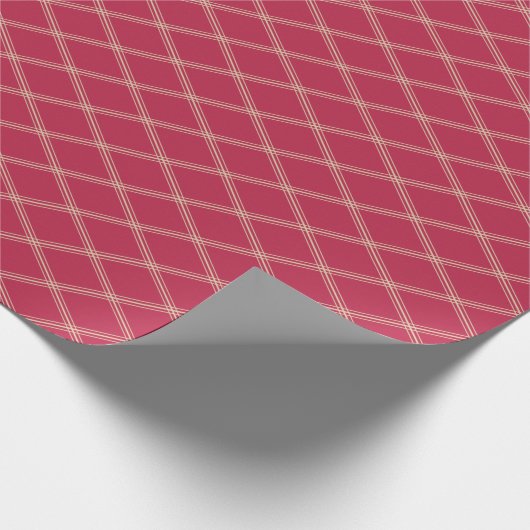 Art Deco Desert Zand Diamanten op Magenta Cadeaupapier (Hoek)