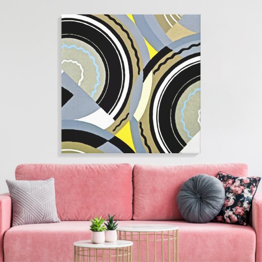 Art Deco Design #2 op Emporio Moffa Canvas Afdruk (Insitu (Woonkamer))