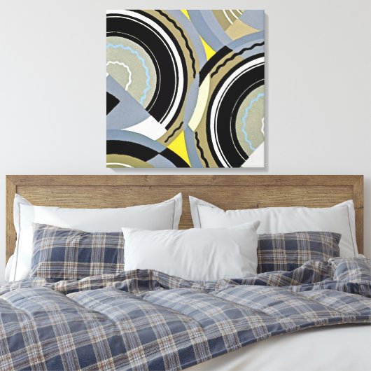 Art Deco Design #2 op Emporio Moffa Canvas Afdruk (Insitu (Slaapkamer))