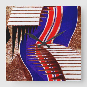 Art Deco Design #6 op Emporio Moffa Vierkante Klok
