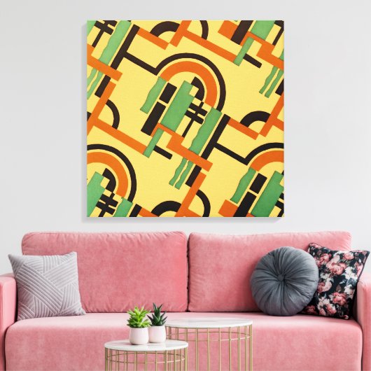 Art Deco Design #7 @ Emporio Moffa Canvas Afdruk (Insitu (Woonkamer))