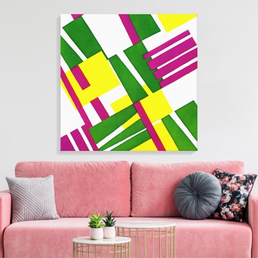 Art Deco Design #8 @ Emporio Moffa Canvas Afdruk (Insitu (Woonkamer))