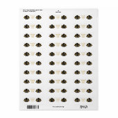 Art Deco Design Black en Gold Weddenschap Etiket (Full Sheet)