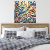 Art Deco Design Canvas Kunst (Insitu (Slaapkamer))