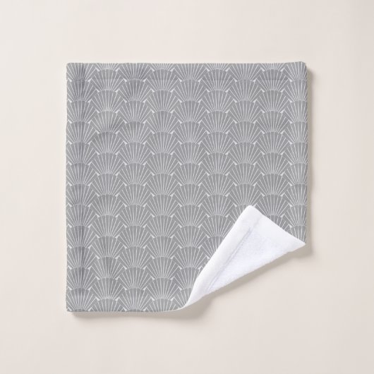 Art Deco Design Grey Bad Handdoek (Wasdoekje)
