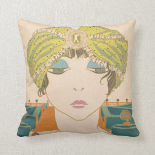 Art Deco Design Katoen Sierkussen Flapper