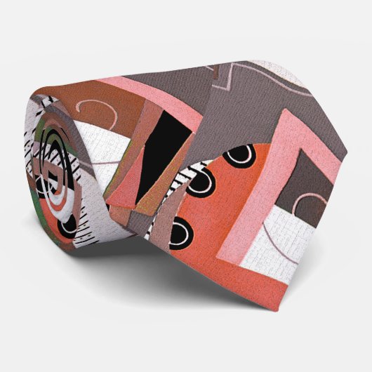 Art Deco Design Man Necktie Stropdas (Opgerold)