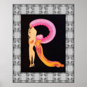 Art Deco Design met Erte's letter R Poster (Voorkant)