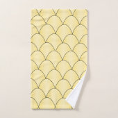 Art Deco Design Yellow Bad Handdoek (Handdoek)