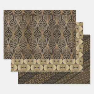 Art Déco Dessins sur 3 feuilles 3 Dessins Envelopp