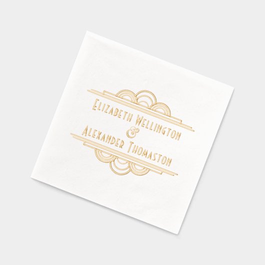 Art Déco Deux Nom #3 Couple Mariage (Gauche)