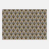Art Deco Diamond Patroon Wrapping Papier Blad Inpakpapier Vel (Voorkant 3)