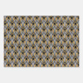 Art Deco Diamond Patroon Wrapping Papier Blad Inpakpapier Vel (Voorkant 2)