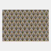 Art Deco Diamond Patroon Wrapping Papier Blad Inpakpapier Vel (Voorkant)