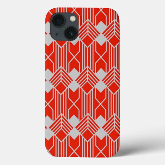 Art Deco Diamond Shapes en Lines Case-Mate iPhone Case (Achterkant)
