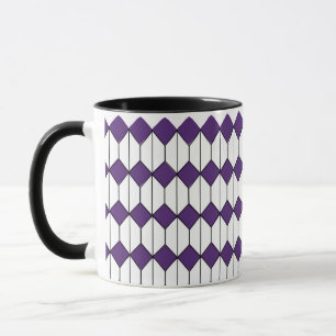 Art Deco Diamonds en Hexagons Mok