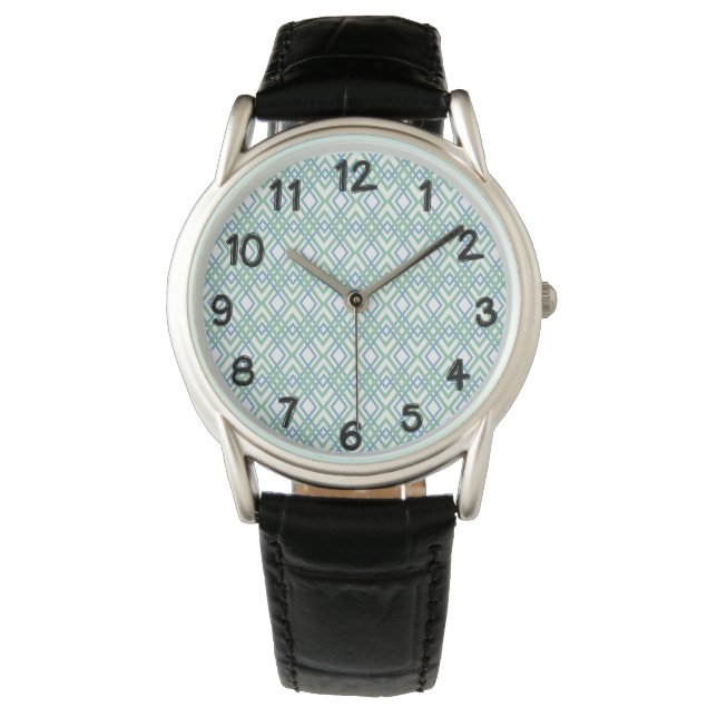 Art Deco Diamonds Horloge (Voorkant)