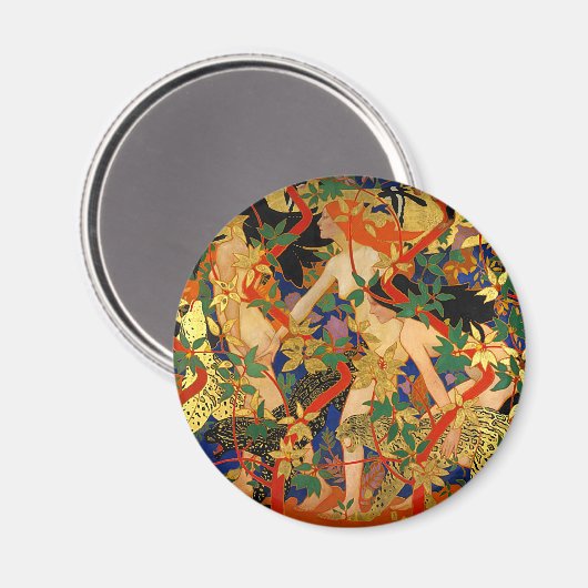Art Deco, Diana en haar nymphen of de Hunt Magneet (Voorkant / Achterkant)