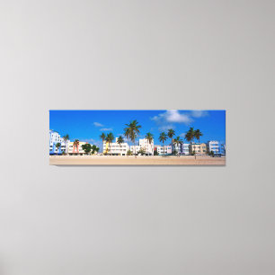 Art Deco District of South Beach Miami Canvas Afdruk
