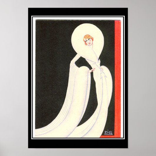 Art Deco Diva Star affiche vintage impression (Devant)