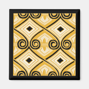 Art Deco Do Persia (geel en zwart) Magneet