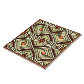 Art Deco Doet Perzië - Erwtengroen, Tangerine, Mar Tegeltje (Zijkant)