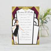 Art Deco Doll Kaart (Staand voorkant)