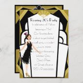 Art Deco Doll Kaart (Voorkant / Achterkant)