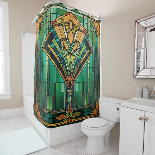 Art Deco douchegordijn (In situ)