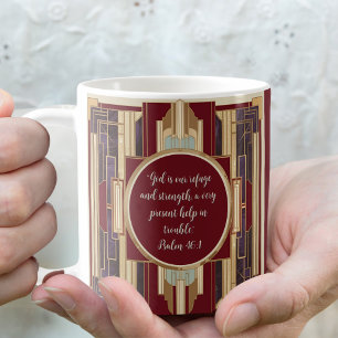 Art Deco  downloadbaar Bijbelvers Koffiemok