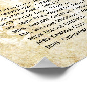 ART DECO Dragonfly Foto Wedding Seding Chart Poster (Hoek)