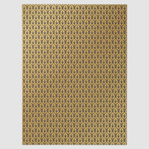 Art Deco Dragonschubben - Blauwe en Gouden Schubbe Tissuepapier