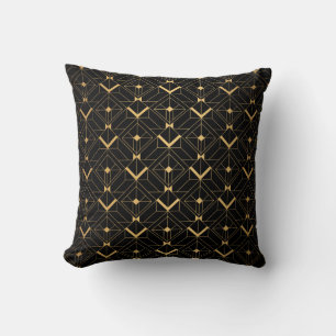 Art Deco driehoek: luxe patroon. Kussen