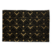 Art Deco driehoek: luxe patroon. Kussensloop (Achterkant)