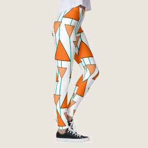 Art Deco-driehoeken Leggings