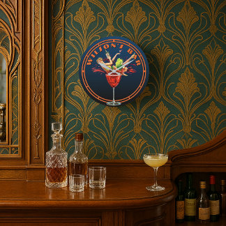 Art Deco Drink Advertentie Pub of Bar Grote Klok