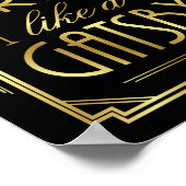 Art Deco-DRINK ZOALS een GATSBY-gebarentafdruk Poster (Hoek)