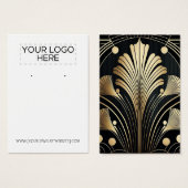 Art Deco Earring Display Card (Devant & derrière)