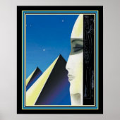 Art Deco "Egyptian Pyramids" 16 x 20 print (Voorkant)