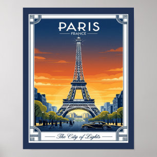 Art Deco Eiffeltoren Parijs Frankrijk Poster